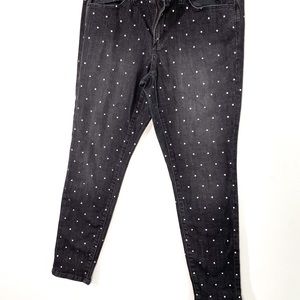 BLACK POLKA DOT JEANS